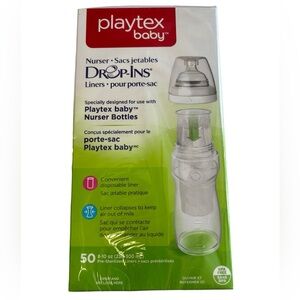 Playtex Baby Nurser Drop-Ins Liners 50 Count 8-10oz Playtex Baby Nurser Bottles